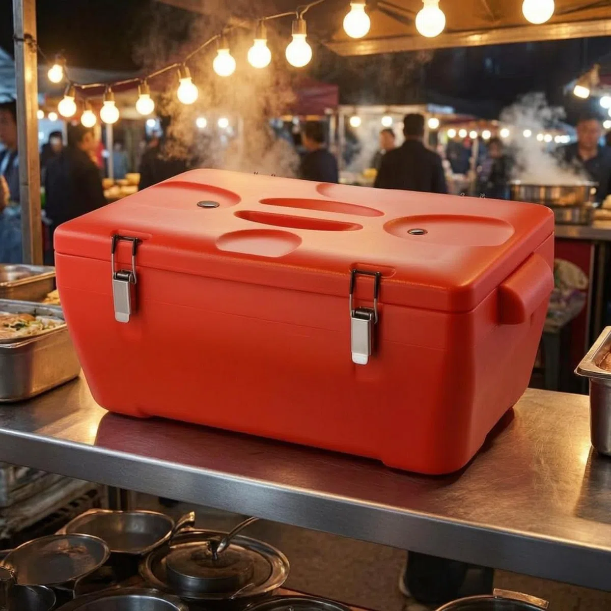 Transport-Lebensmittelbox isoliert isolierte Lebensmittelbox Warmhaltebox für Catering, style to 1