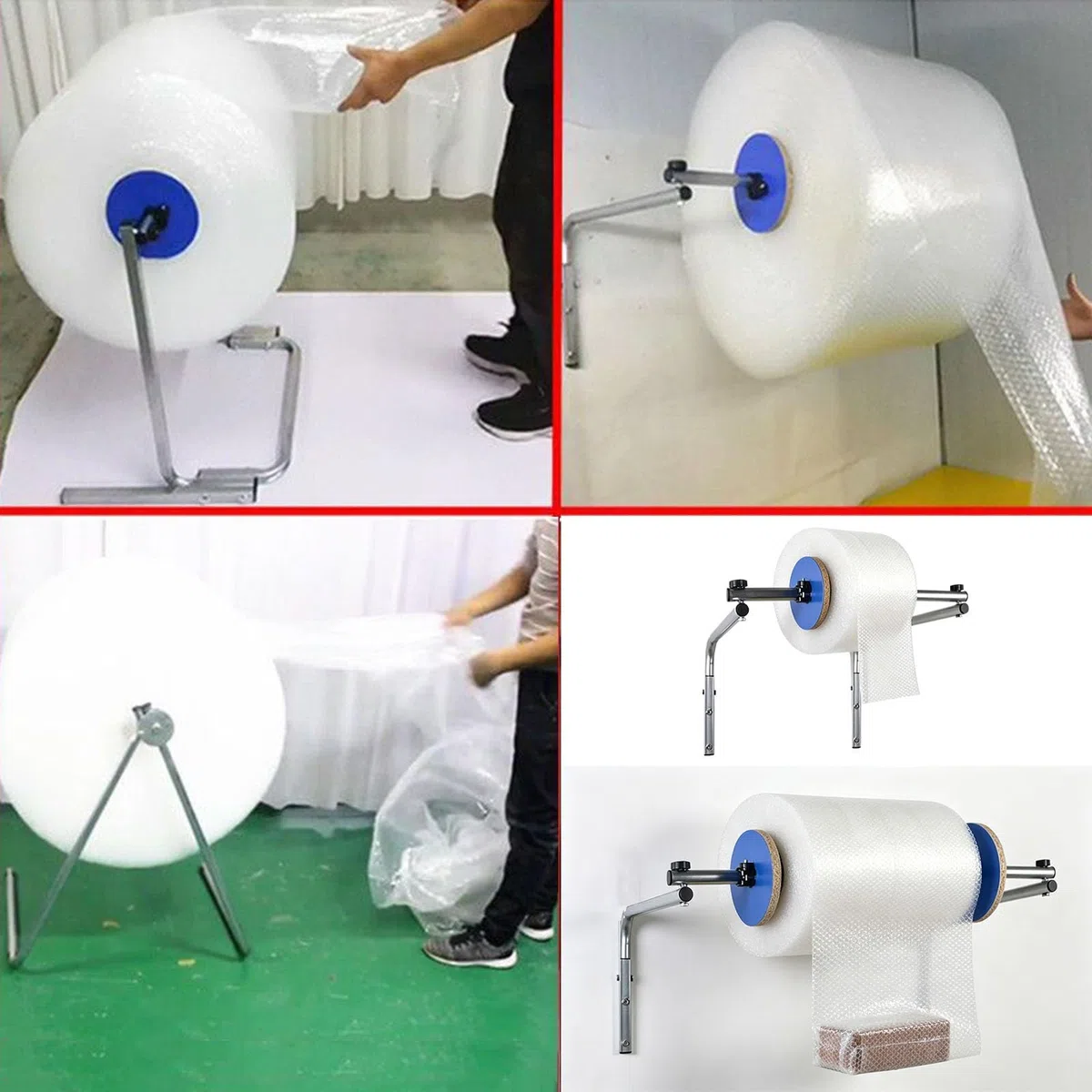 Luftpolsterfolienspender zur Wandmontage, manuelle Polsterung, Schaumstoffhalter für Verpackung, Umzug und Versand, schützt zerbrechliche Gegenstände und Wertsachen