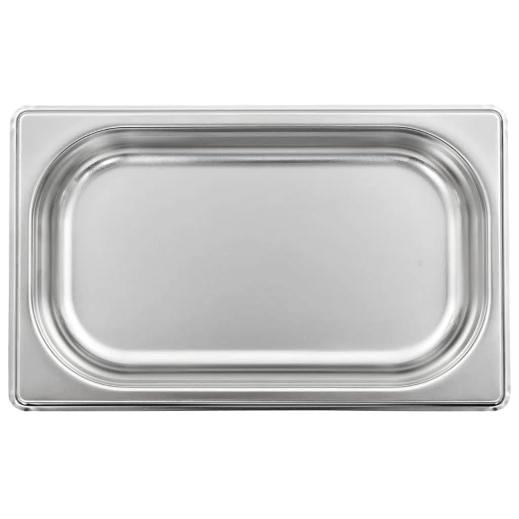 Edelstahl Gastronormbehälter GN 1/4 40 mm, 12er Set, 1,7 L, stapelbar für Bain Marie, Chafing Dish und Buffet warmhalten