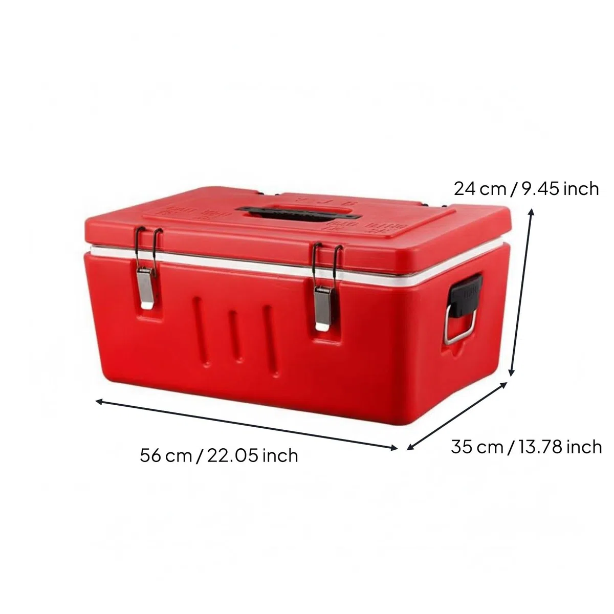 Isolierter Speisenbehälter Warmhaltebox Lebensmittelbehälter Transportbox mit Sichernden Schnallen Und Dicker Dämmung für Lange Transportwege für, Removable 2 Grids