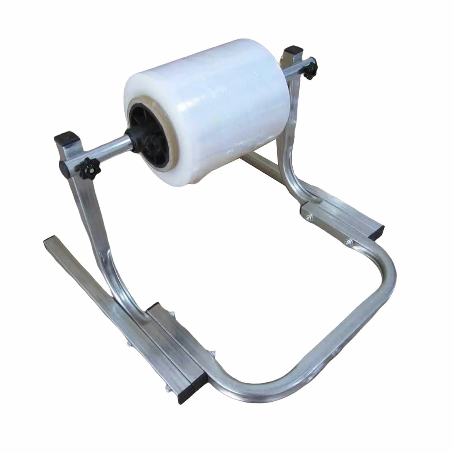 vertikaler Luftpolsterfolie-Rollenhalter, Manueller Luftpolsterfolienspender Silber 15-120x40x25-35cm