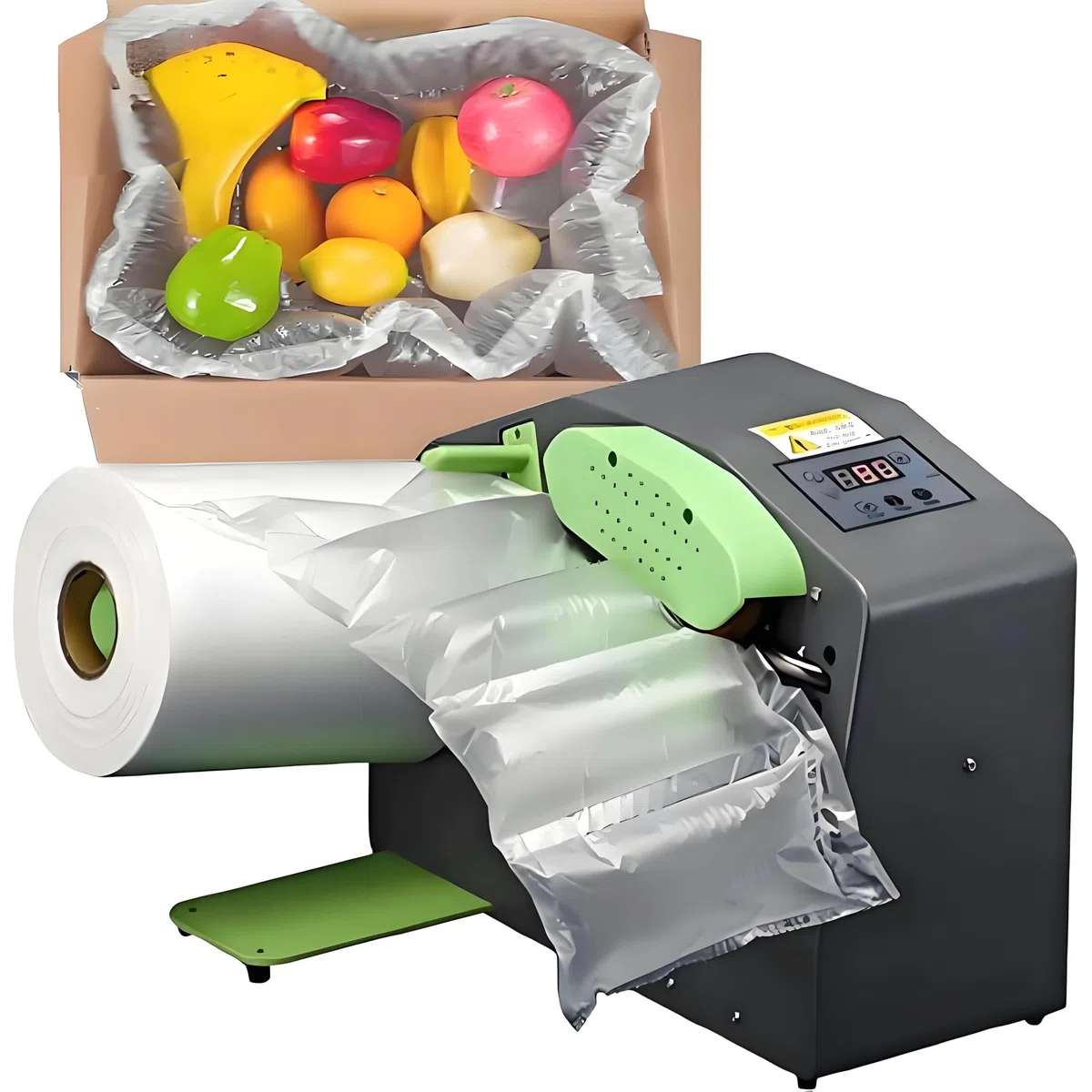 Luftpolsterfolien-Maschine für Beutel und Verpackungen, 200W, 39 ft/min, Luftpolster-Maker-Maschine für Produktschutz und Versand