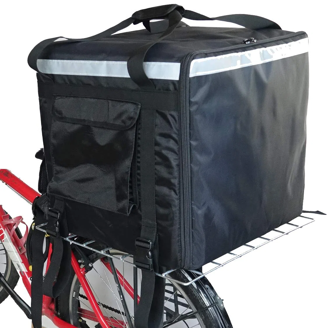 PK-140Z Riesiger Wärmedämmungs-Rucksack für Lebensmittel, große Pizza-Liefertaschen, 2 Schichten, starrer Rahmen, seitliche Beladung, 50,8 cm L x 50,8 cm B x 50,8 cm H