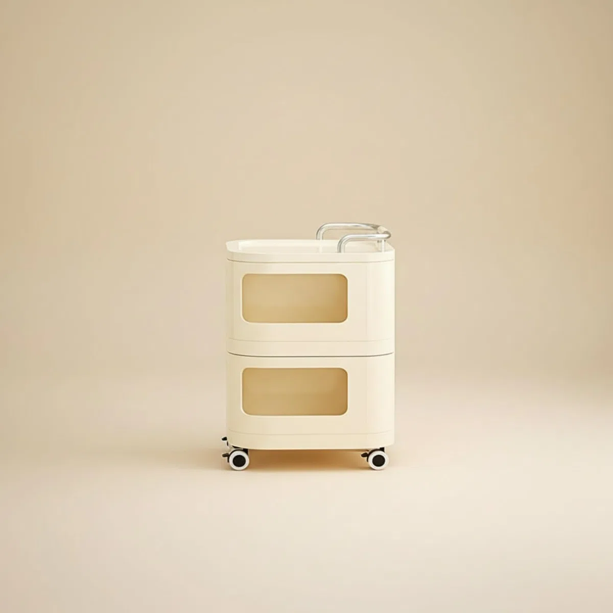 Sharplace Rollwagen Aufbewahrungswagen Küchenwagen Servierwagen Regalwagen mit Rollen aus Und Edelstahl mit Abgerundetem Und Sicherer Tablettkante für Küche Wohnzimmer Badezimmer Büro 58.1cm