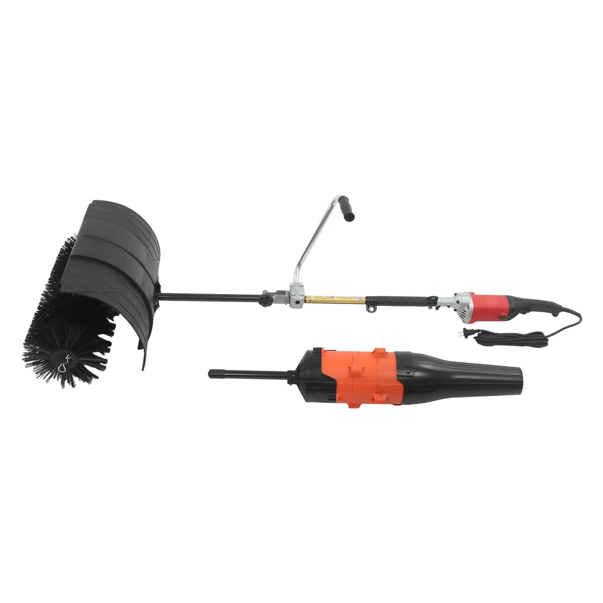 2-in-1 Handkehrmaschine und Gebläse, Elektrische Kehrmaschine mit Gebläse für Rasenreinigung, Kehr- und Blasgerät zum Reinigen von Laub, Schnee, Staub, Schmutz